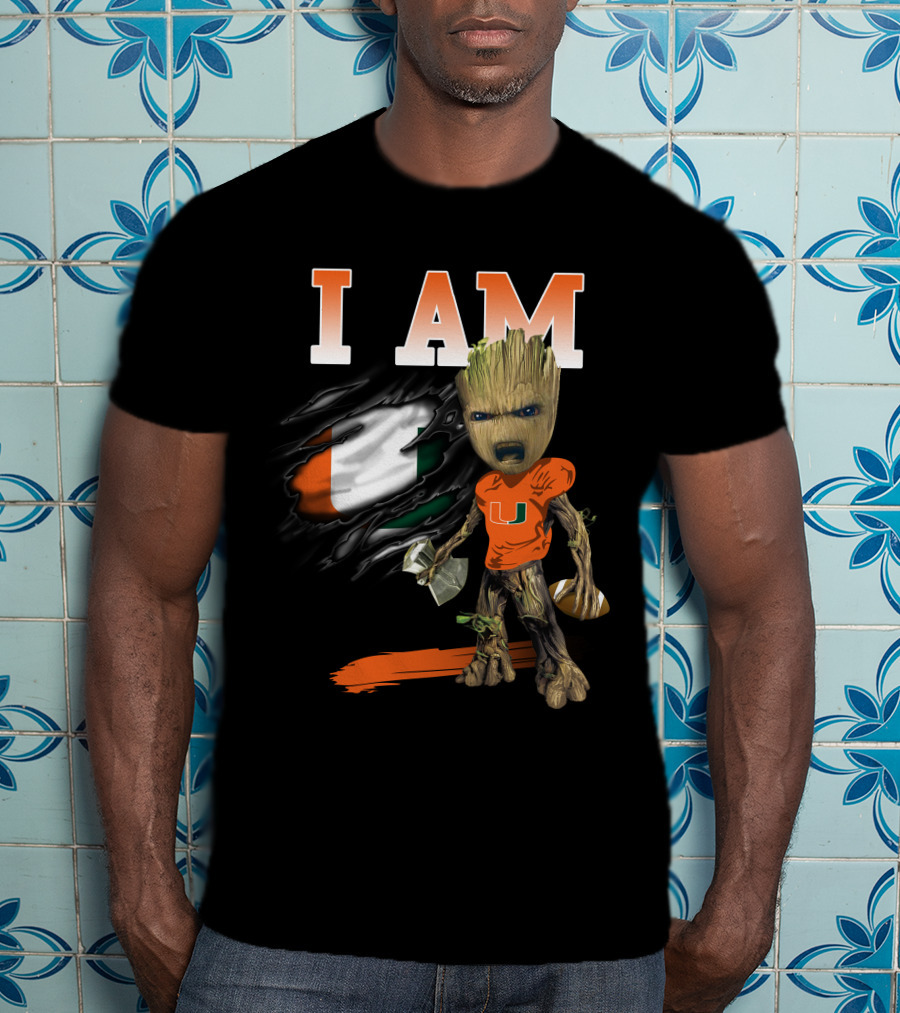 I Am Um Groot Football Hammer U T-Shirt