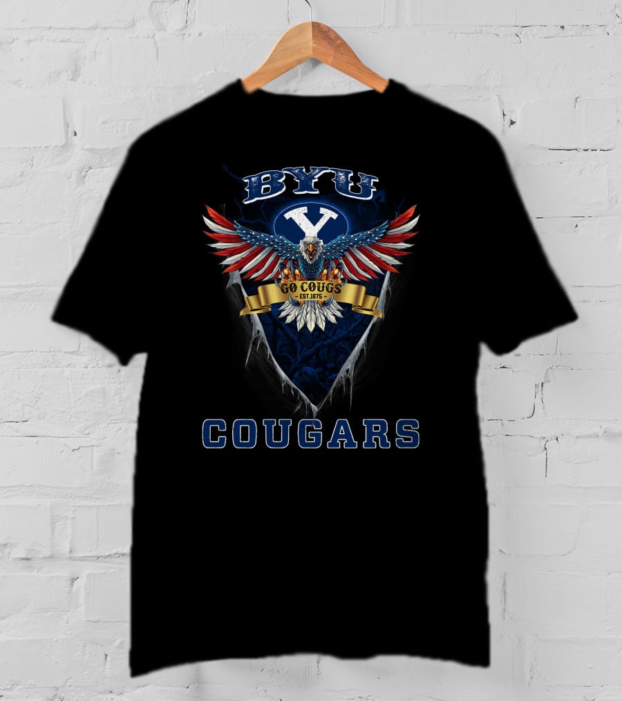 Byu Cougars Eagle Go Cougs Est. 1875 T-Shirt