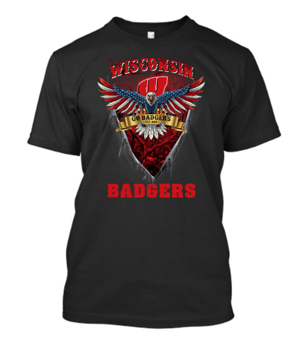 Wisconsin Badgers Go Badgers Est. 1889 Eagle T-Shirt