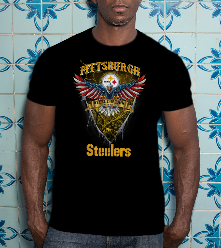 Pittsburgh Steelers Steel Curtain Eagle Nfl Est. 1933 T-Shirt
