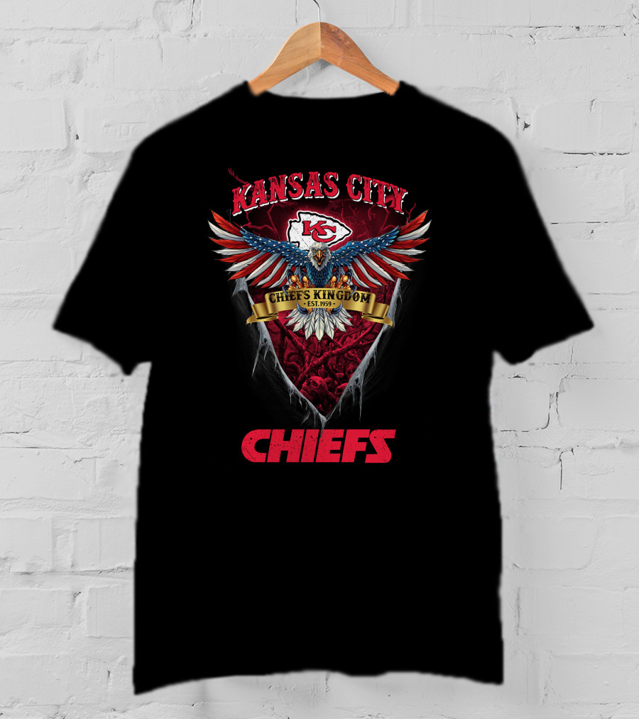 Kansas City Chiefs Kingdom Us Eagle Est. 1959 T-Shirt