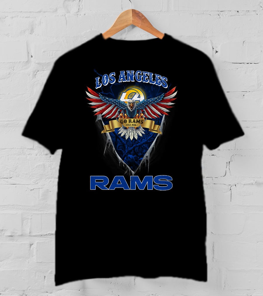 Los Angeles Rams Go Rams Est. 1936 Us Eagle Nfl T-Shirt