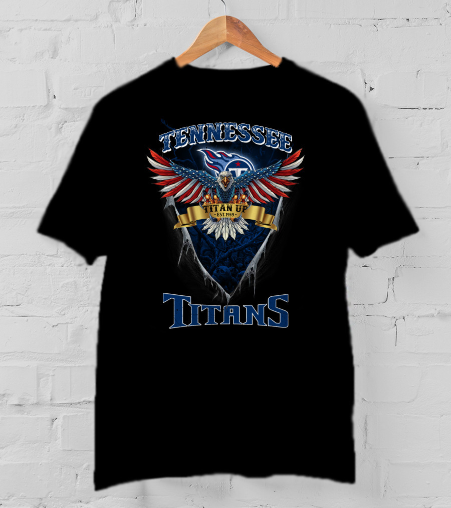 Tennessee Titans Nfl Us Eagle Titan Up Est. 1959 T-Shirt