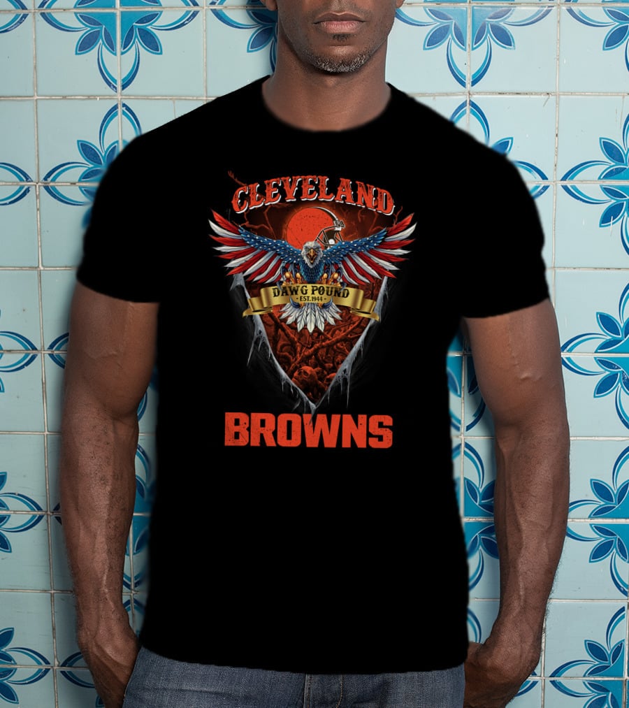 Cleveland Browns Dawg Pound Us Eagle Est. 1944 T-Shirt