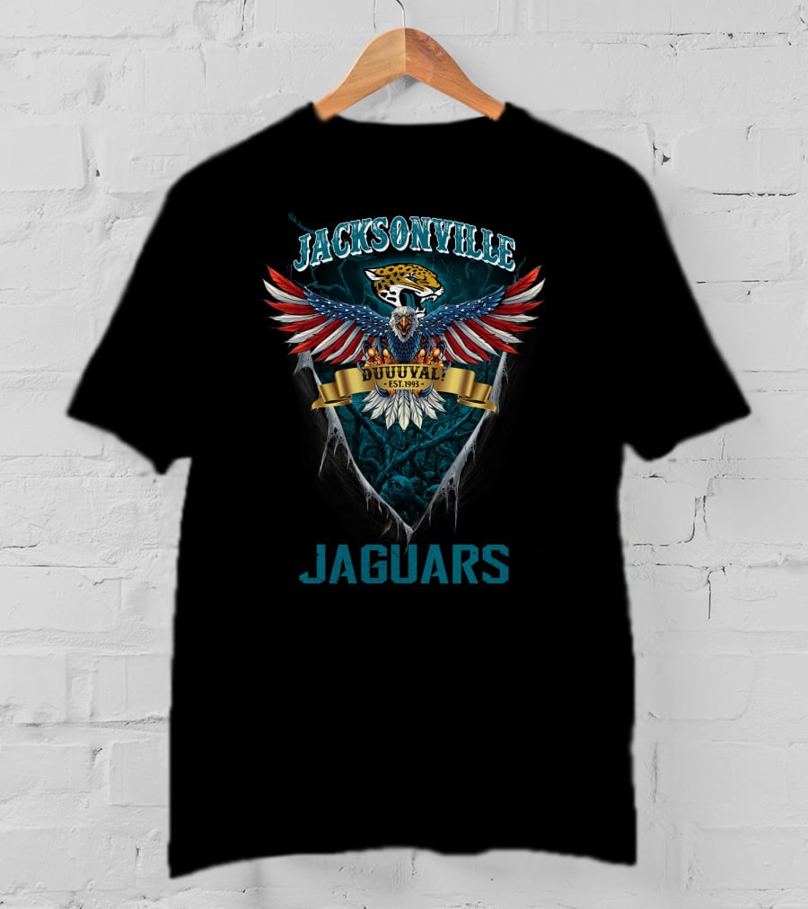 Jacksonville Jaguars Nfl Us Eagle Duuuval Est. 1993 T-Shirt