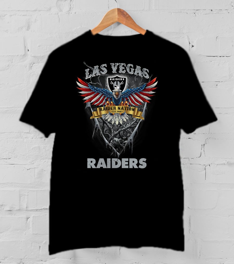Las Vegas Raiders Raider Nation Est. 1960 Nfl Us Eagle T-Shirt