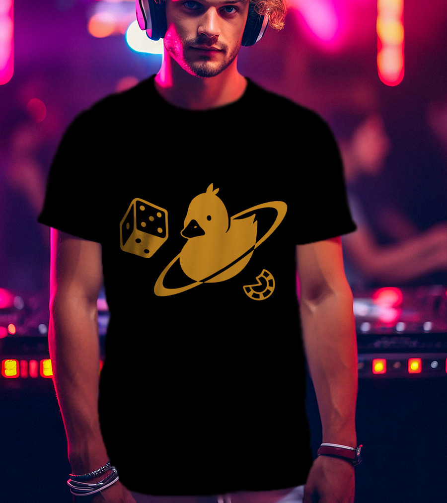Duck Saturn Dice Horseshoe Iconic Elements T-Shirt