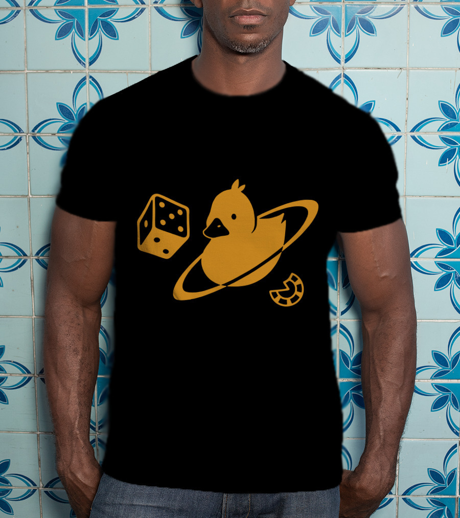 Duck Saturn Dice Horseshoe Iconic Elements T-Shirt