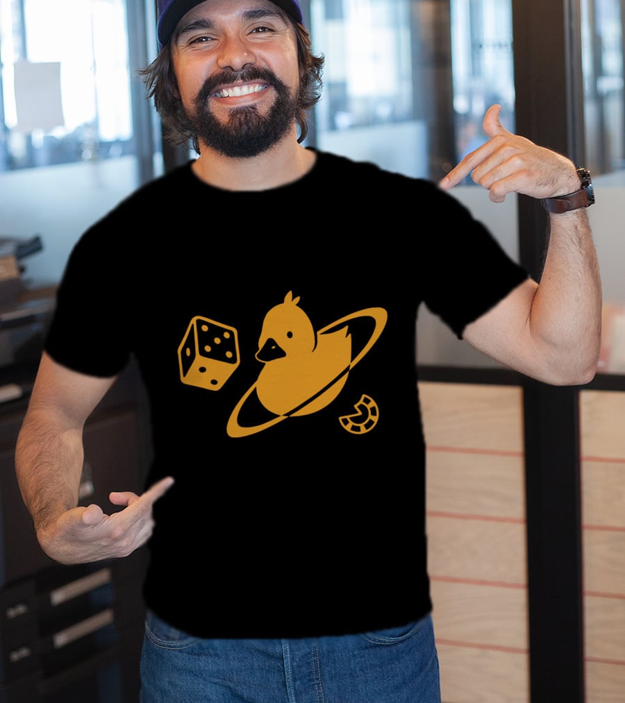 Duck Saturn Dice Horseshoe Iconic Elements T-Shirt