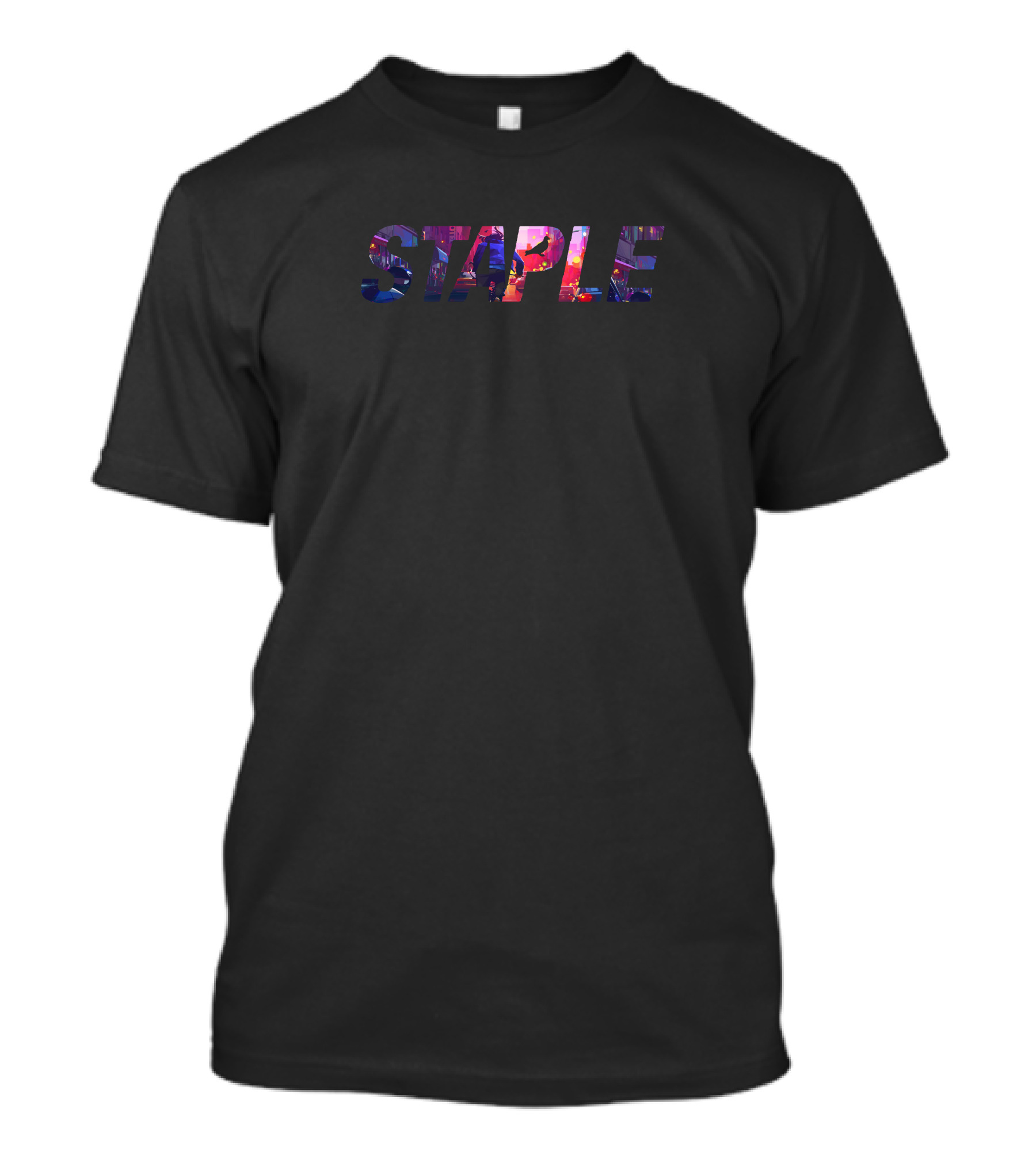 Entergalactic Staple Bike Chase Urban Night Scene T-Shirt