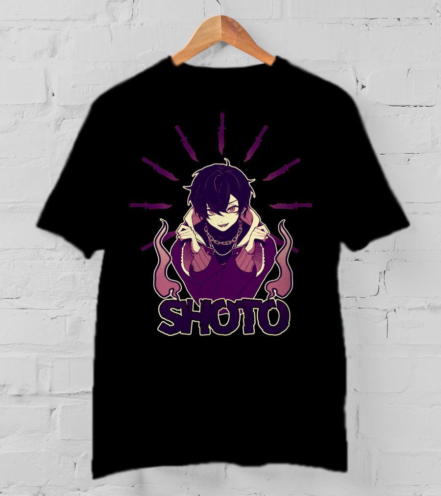 SHOTO ROGUE GUILDIE Anime Character With Knives And Flames T-Shirt