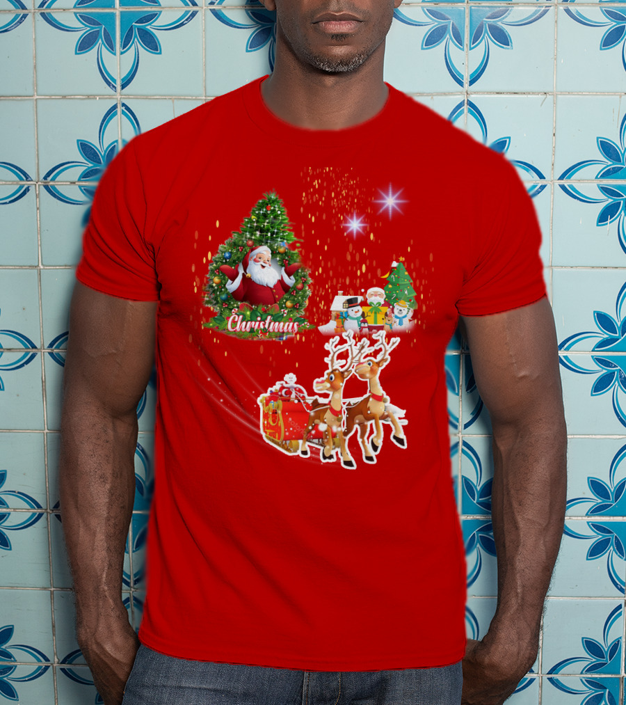 Christmas Santa Claus Reindeer Giang Sinh T-Shirt