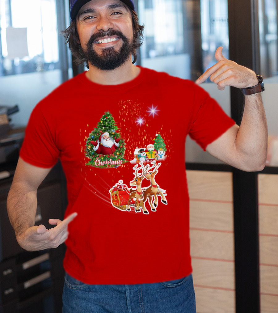 Christmas Santa Claus Reindeer Giang Sinh T-Shirt