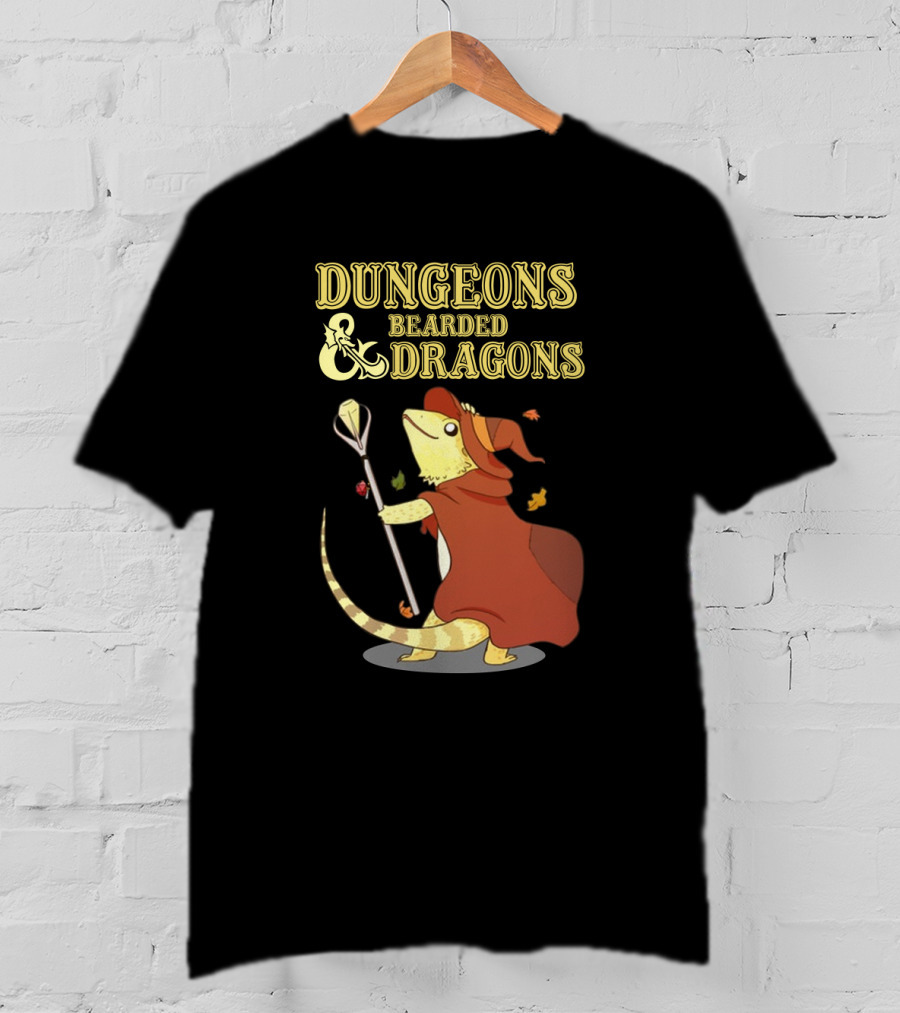 Dungeons Bearded Dragons Wizard With Staff Costume T-Shirt