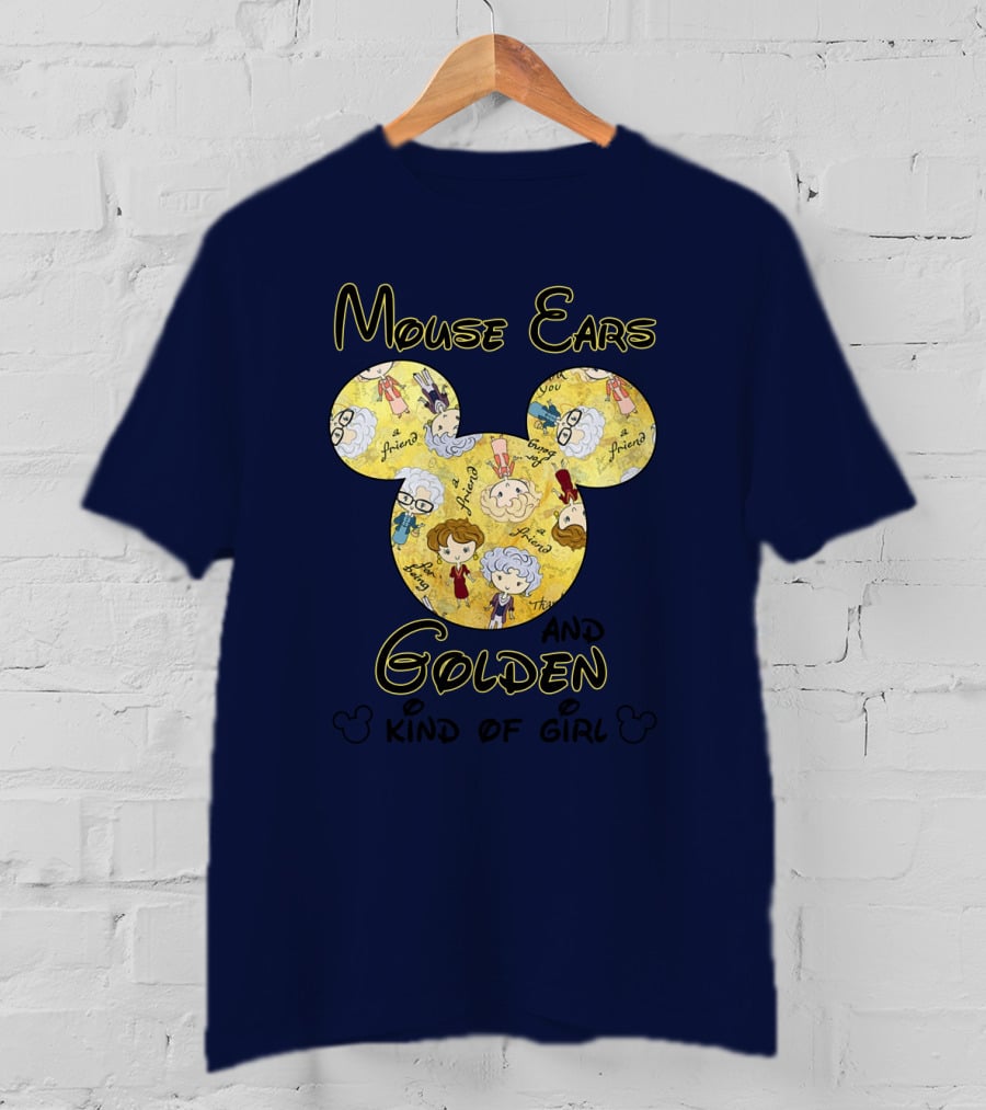 Mouse Ears And Golden Kind Of Girl Friends Mouse Ears T-Shirt