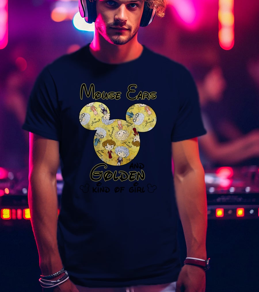 Mouse Ears And Golden Kind Of Girl Friends Mouse Ears T-Shirt