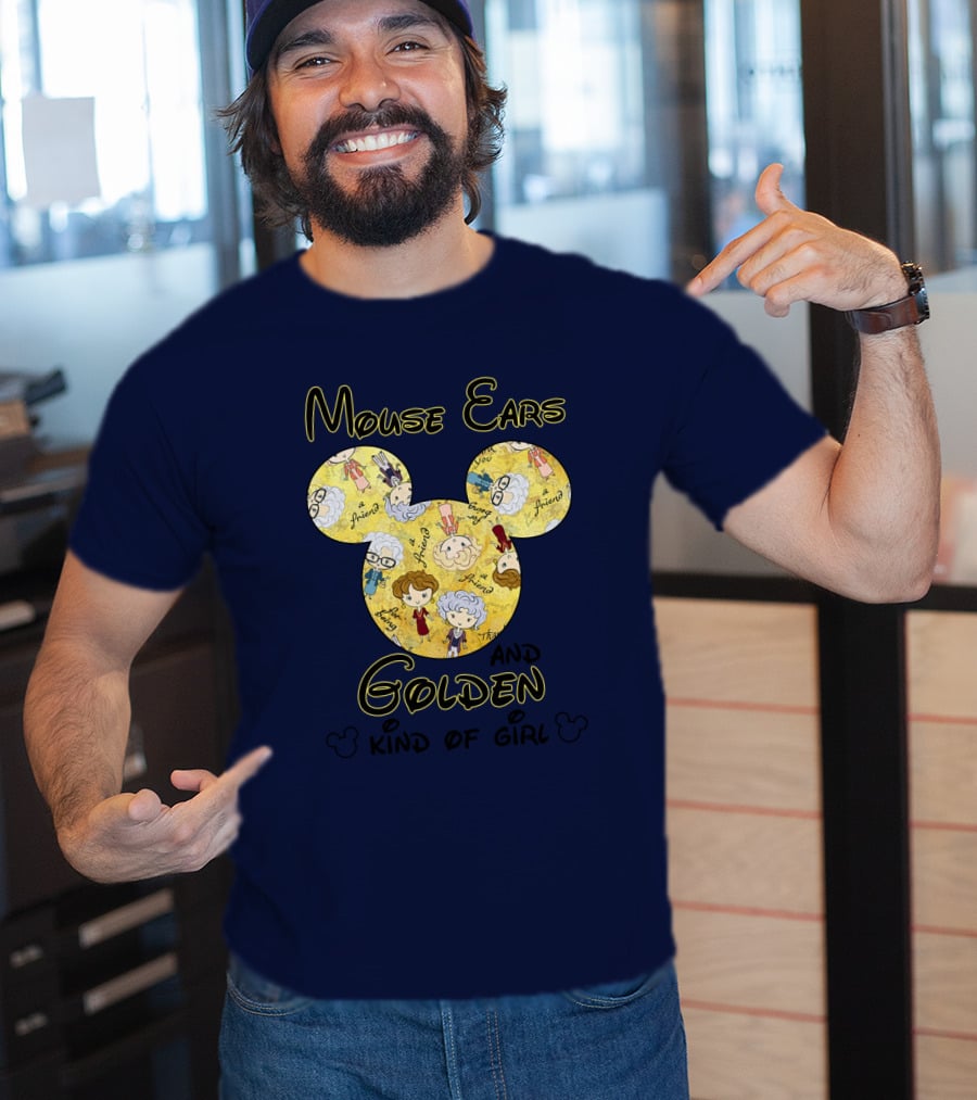 Mouse Ears And Golden Kind Of Girl Friends Mouse Ears T-Shirt