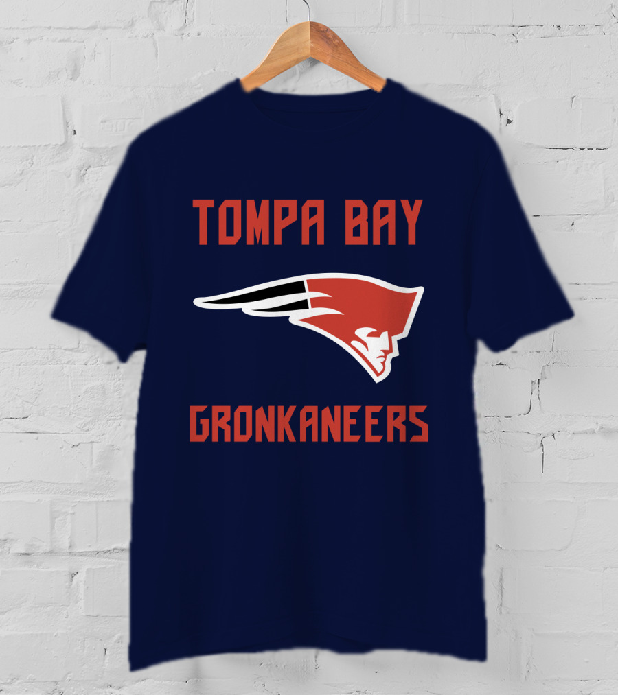 Tompa Bay Gronkaneers New England Patriots Logo Combination T-Shirt