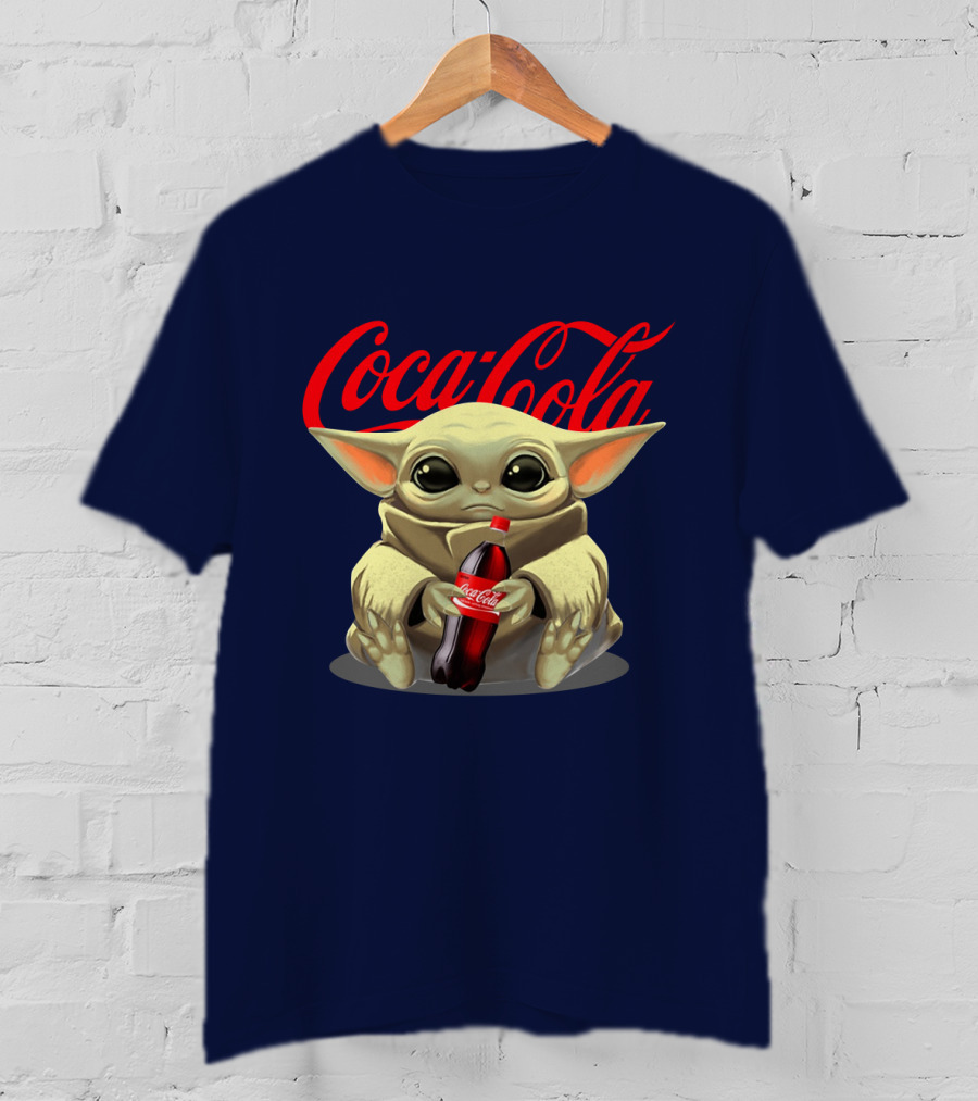 Star Wars Baby Yoda Holds Coca Cola Bottle T-Shirt