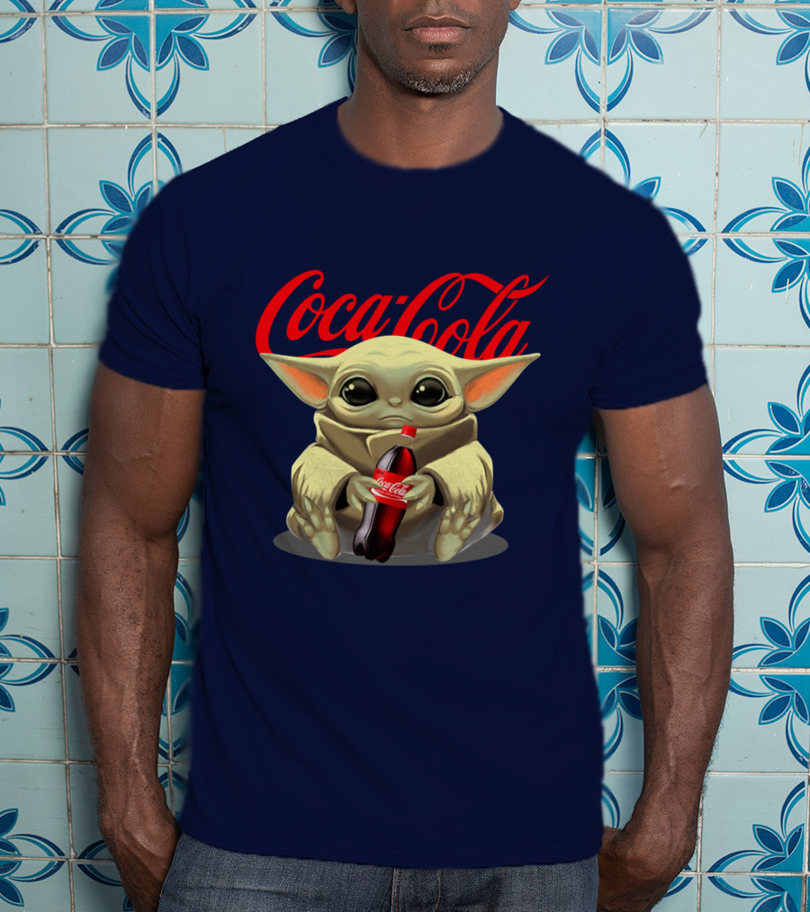Star Wars Baby Yoda Holds Coca Cola Bottle T-Shirt