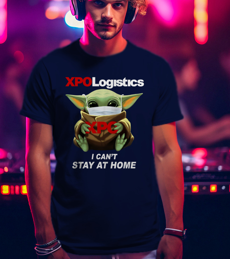Star Wars Baby Yoda XPO Logistics I Can't Stay At Home T-Shirt
