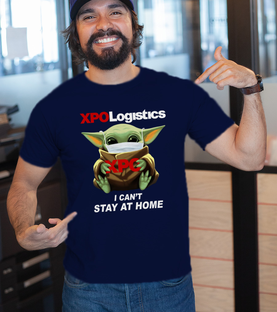 Star Wars Baby Yoda XPO Logistics I Can't Stay At Home T-Shirt