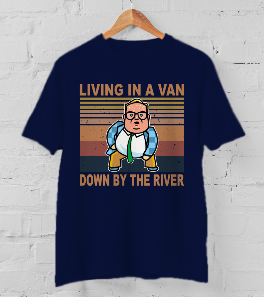 Living In A Van Down By The River Matt Foley Vintage Oversized T-Shirt