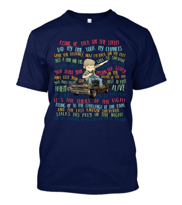 Supernatural Back On The Street Eye Of The Tiger Character On Car Stalking Prey In The Night T-Shirt