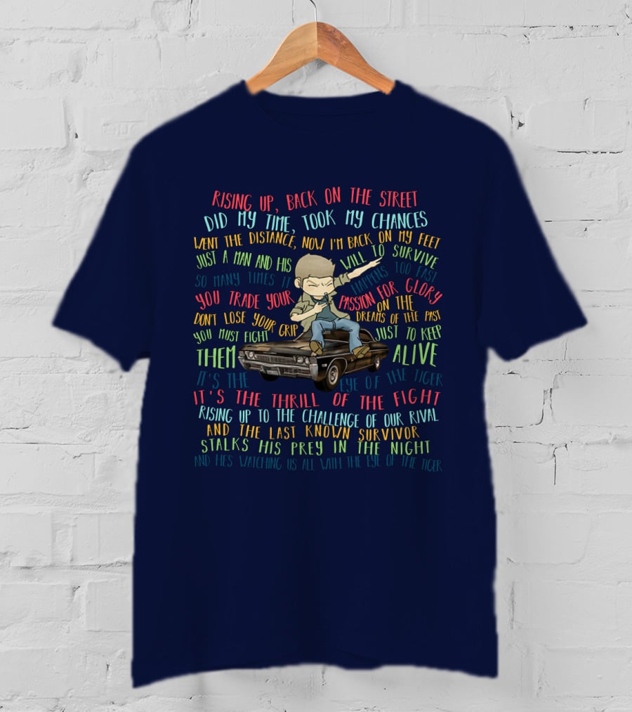 Supernatural Back On The Street Eye Of The Tiger Character On Car Stalking Prey In The Night T-Shirt