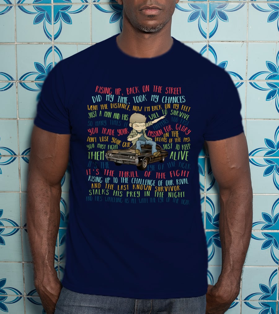 Supernatural Back On The Street Eye Of The Tiger Character On Car Stalking Prey In The Night T-Shirt