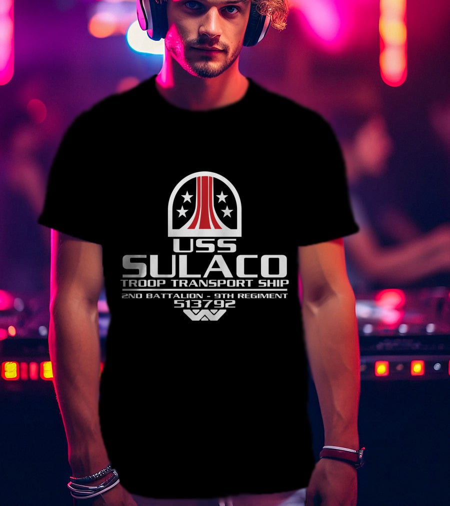 USS Sulaco Troop Transport Ship 2nd Battalion 9th Regiment 513792 Alien T-Shirt