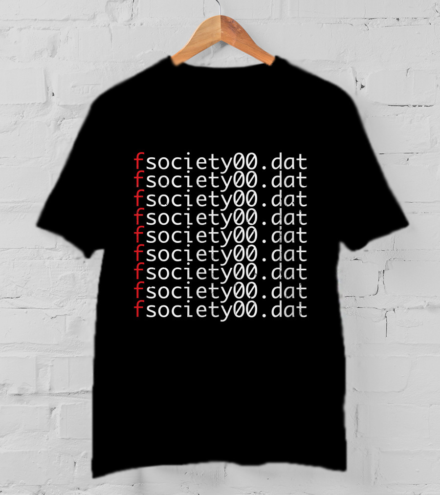 Fsociety00.dat Mr Robot Repeated Code T-Shirt