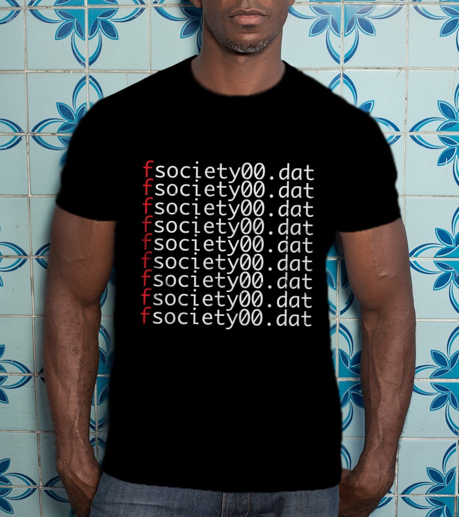 Fsociety00.dat Mr Robot Repeated Code T-Shirt