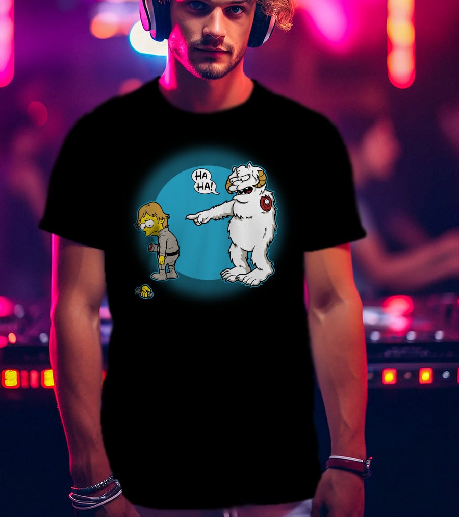Ha-Hoth Star Wars Bart Simpson Wampa Nelson Muntz T-Shirt