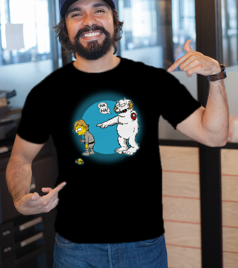 Ha-Hoth Star Wars Bart Simpson Wampa Nelson Muntz T-Shirt