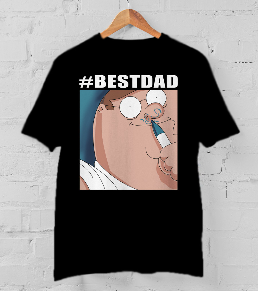 BESTDAD Family Guy Iconic Character Nose Drawing T-Shirt