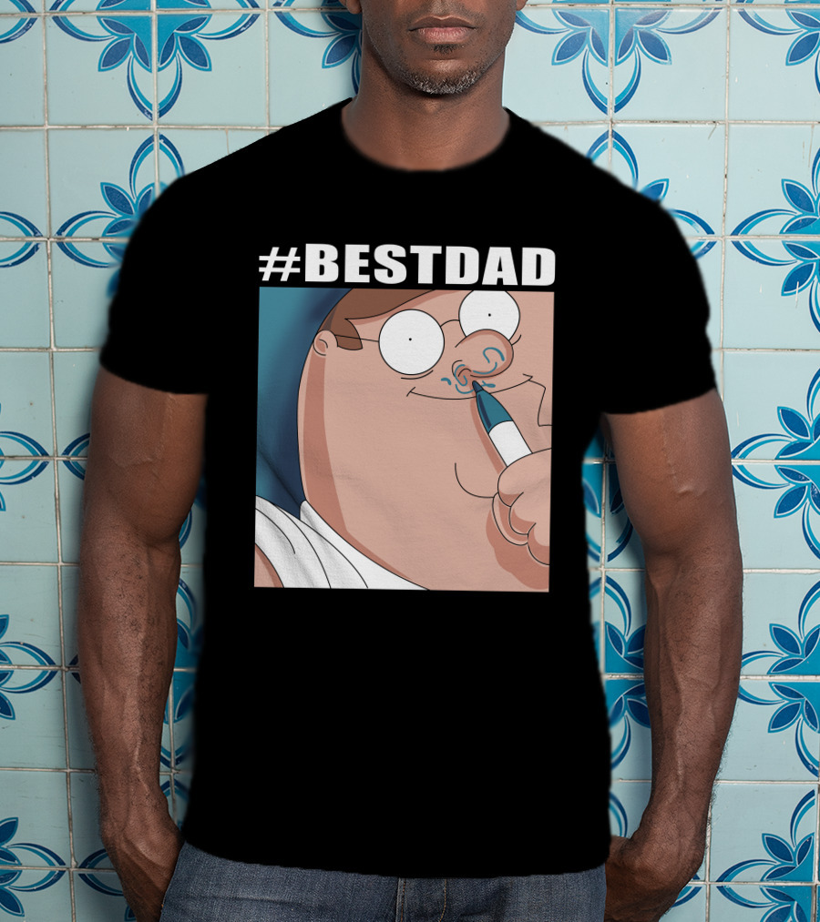 BESTDAD Family Guy Iconic Character Nose Drawing T-Shirt