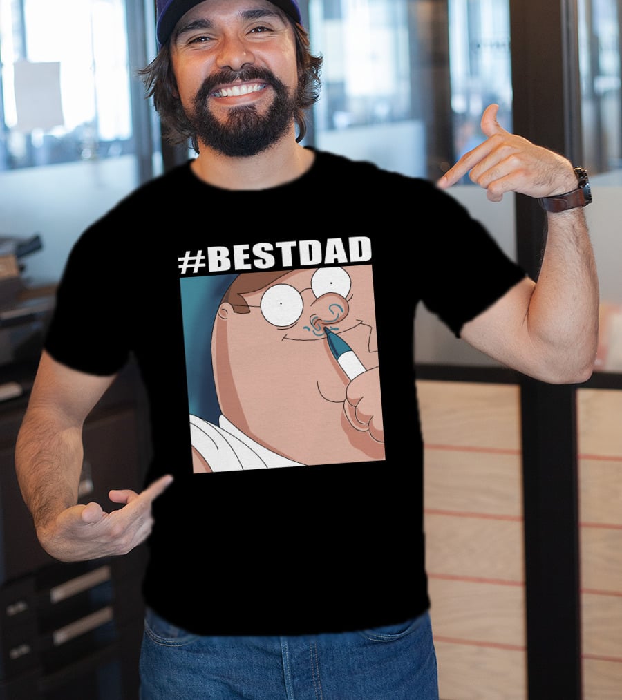 BESTDAD Family Guy Iconic Character Nose Drawing T-Shirt