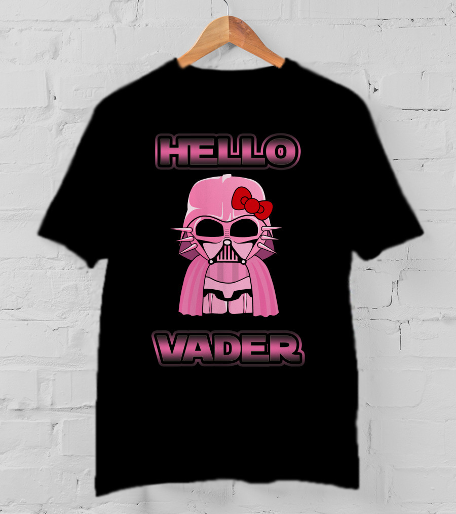 Hello Kitty Star Wars Hello Vader Pink Bow Helmet T-Shirt