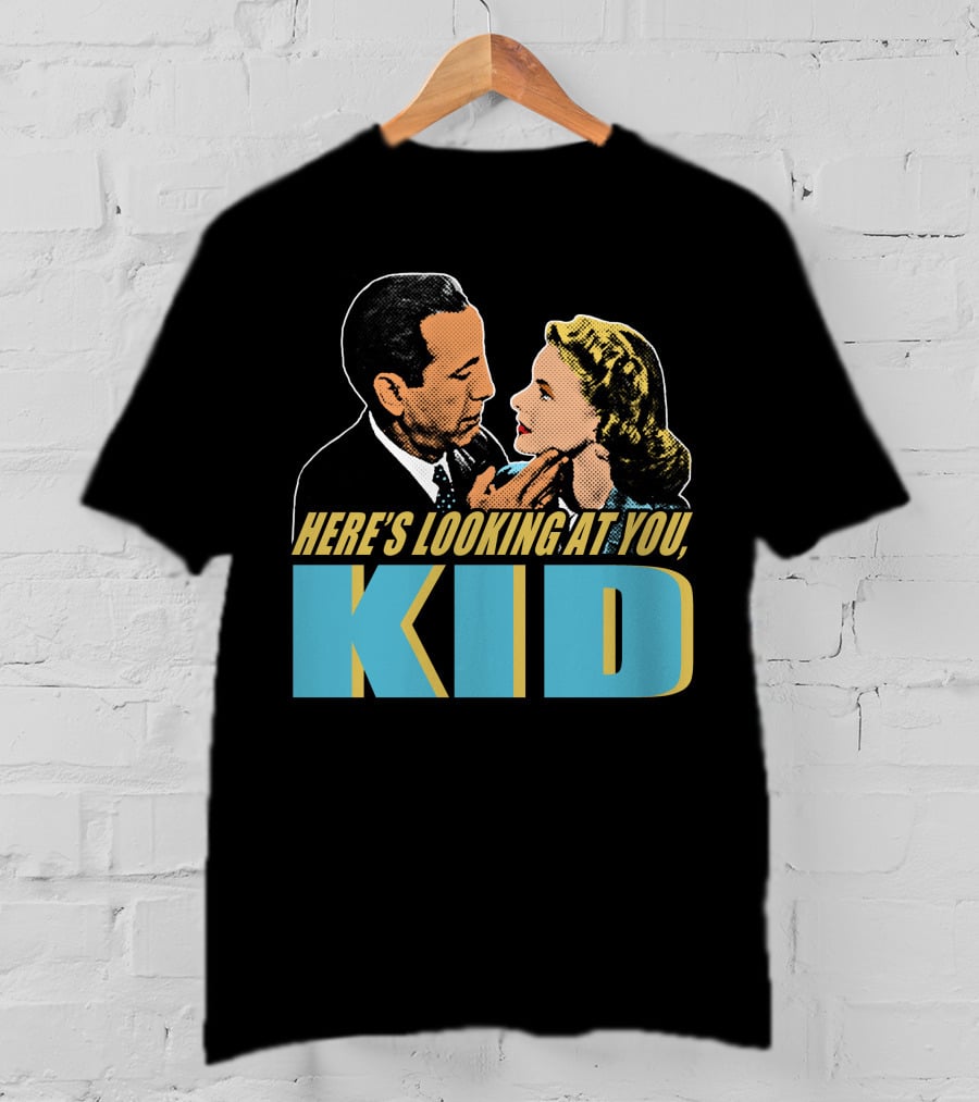 Here's Looking At You Kid Casablanca Movie Scene Retro T-Shirt