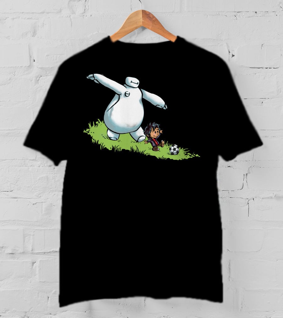 Hiro And Baymax Playing Soccer Big Hero 6 T-Shirt