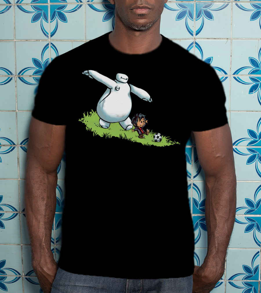 Hiro And Baymax Playing Soccer Big Hero 6 T-Shirt