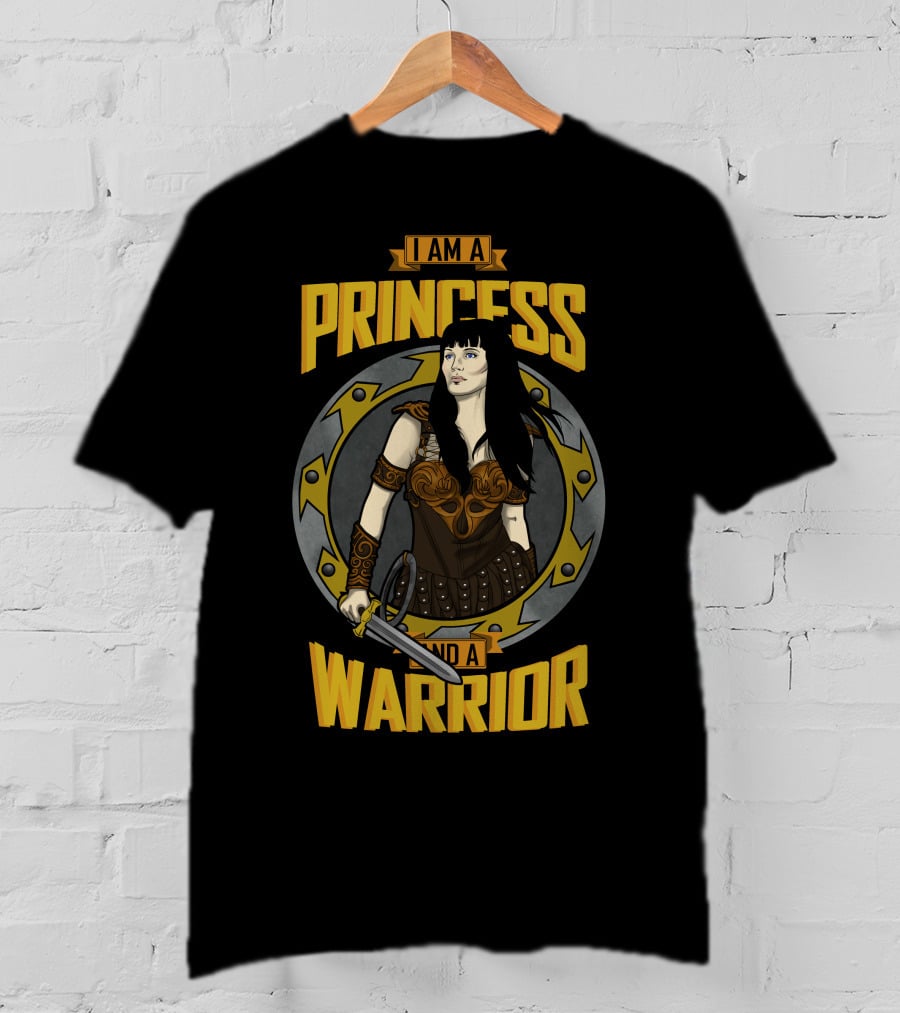 I Am A Princess And A Warrior With Sword In Armor Circle T-Shirt