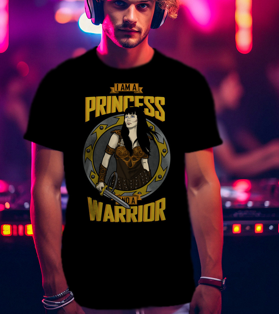 I Am A Princess And A Warrior With Sword In Armor Circle T-Shirt
