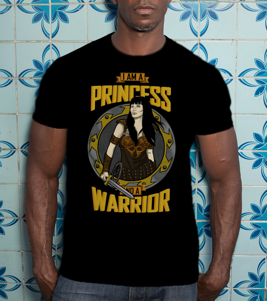 I Am A Princess And A Warrior With Sword In Armor Circle T-Shirt