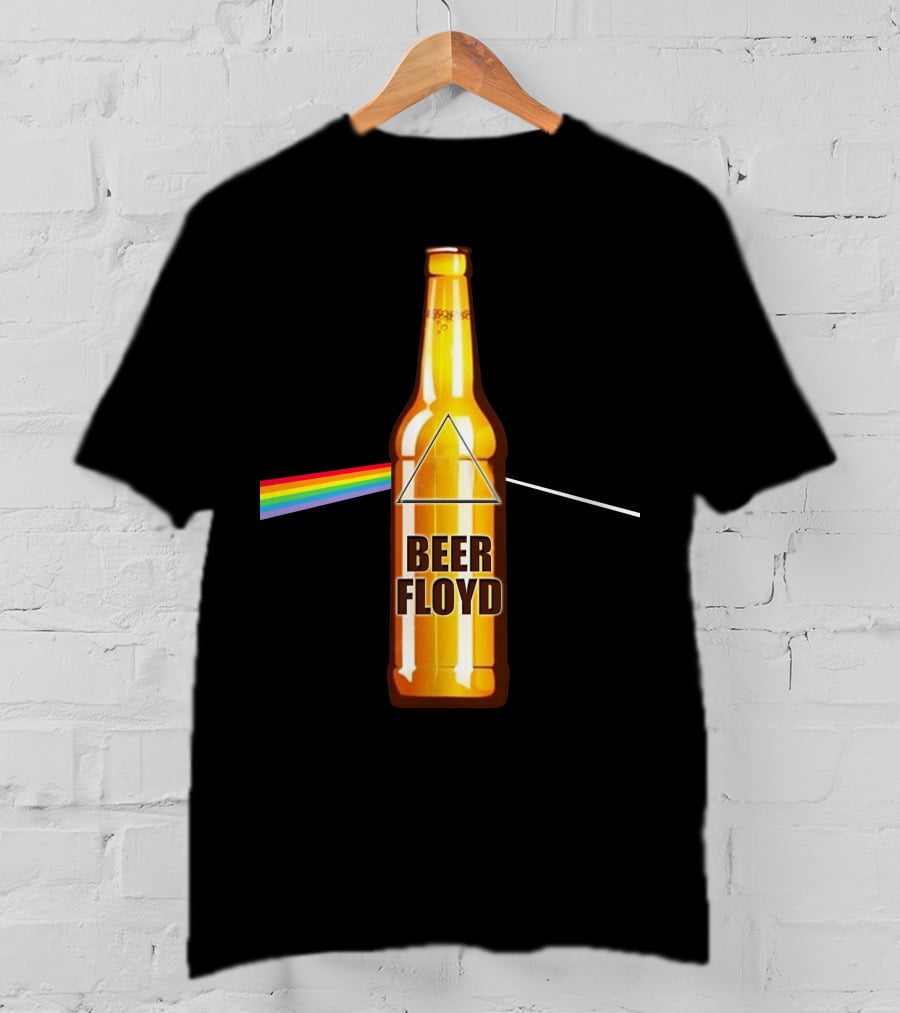 Beer Floyd Prism Bottle Rainbow Dark Side T-Shirt