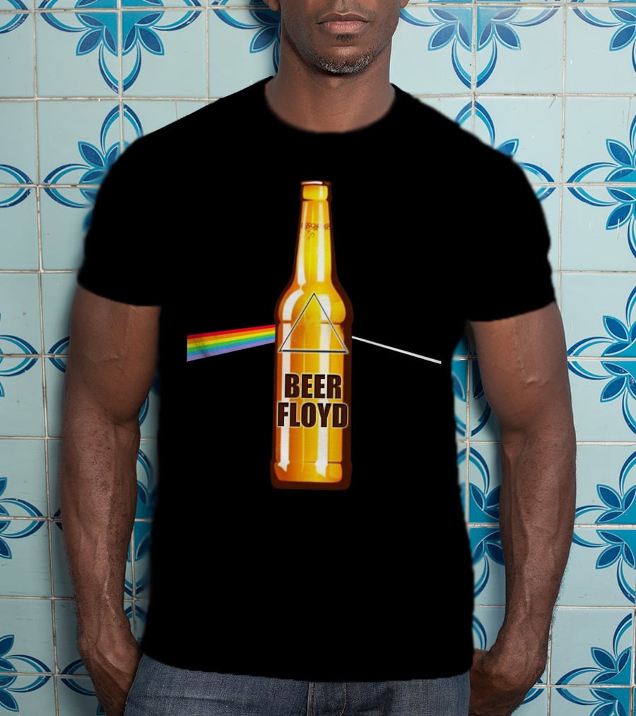 Beer Floyd Prism Bottle Rainbow Dark Side T-Shirt
