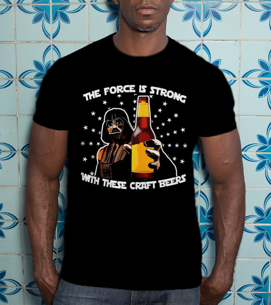 The Force Is Strong With These Craft Beers Star Wars Darth Vader Beer Bottle T-Shirt