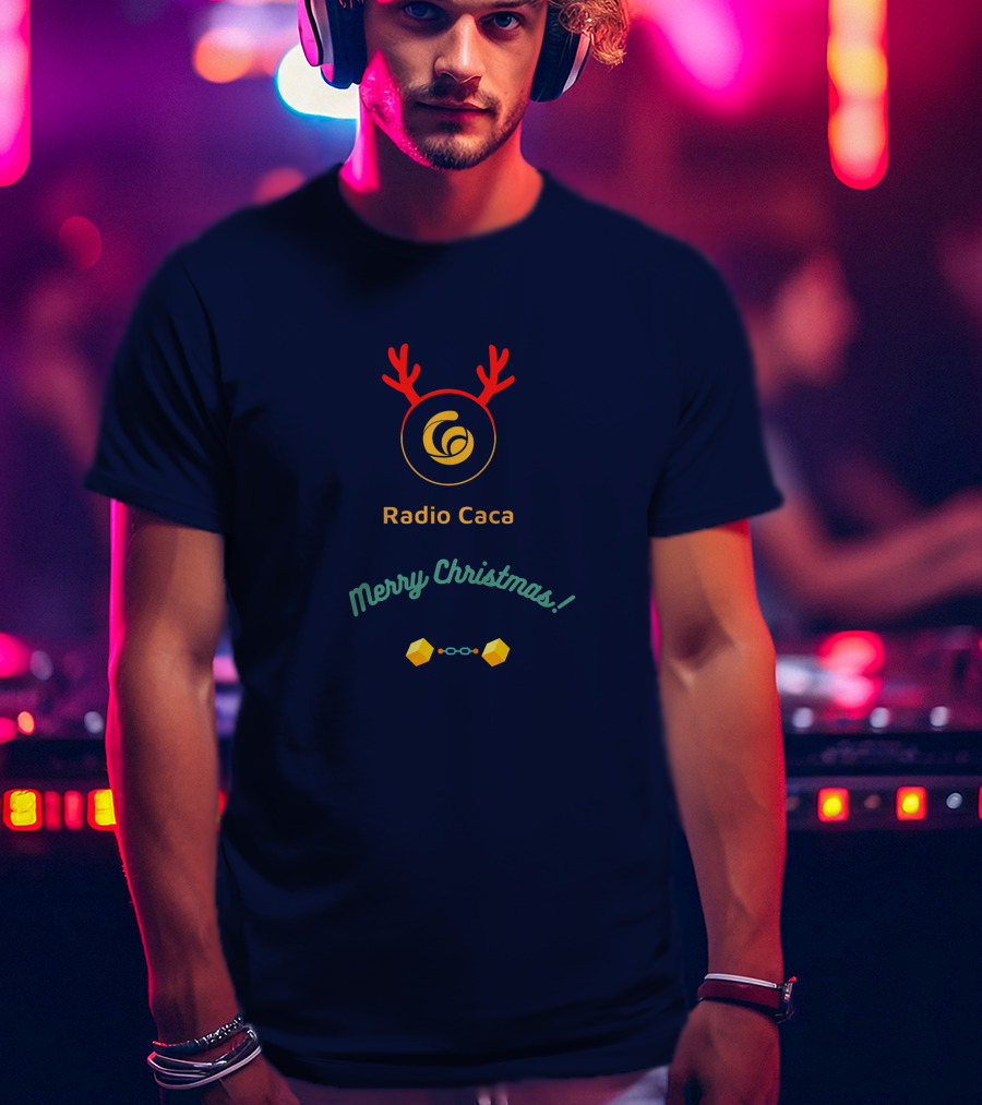Radio Caca Merry Christmas Antlers T-Shirt