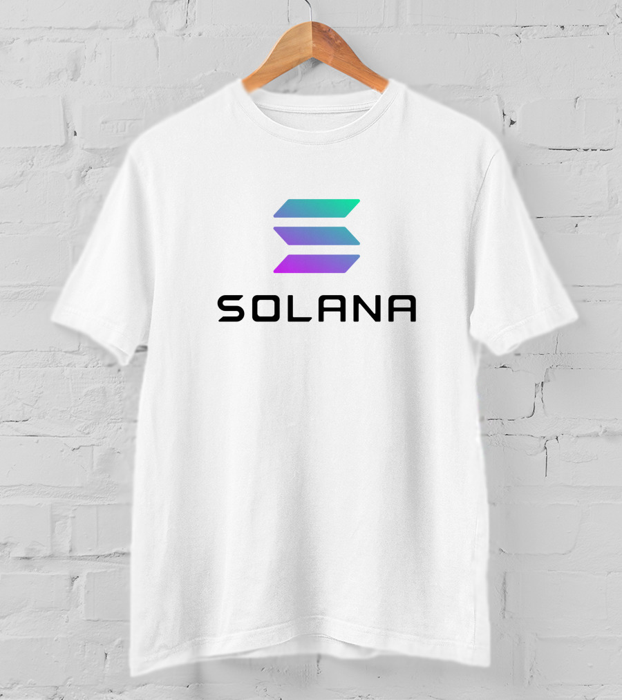 Solana Cryptocurrency Logo Multicolor Gradient T-Shirt